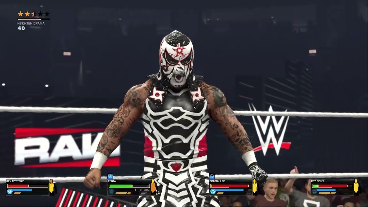 WWE 2K26 Геймплей: Рей Мистерио против Пенты против Драгона Ли против Рея Феникса - (Xbox Series ...