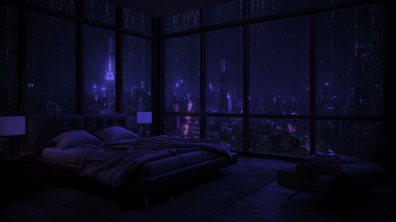 Noche de lluvia intensa: Sonidos de la ciudad para ayudarte a relajarte y dormir plácidamente 🌧️