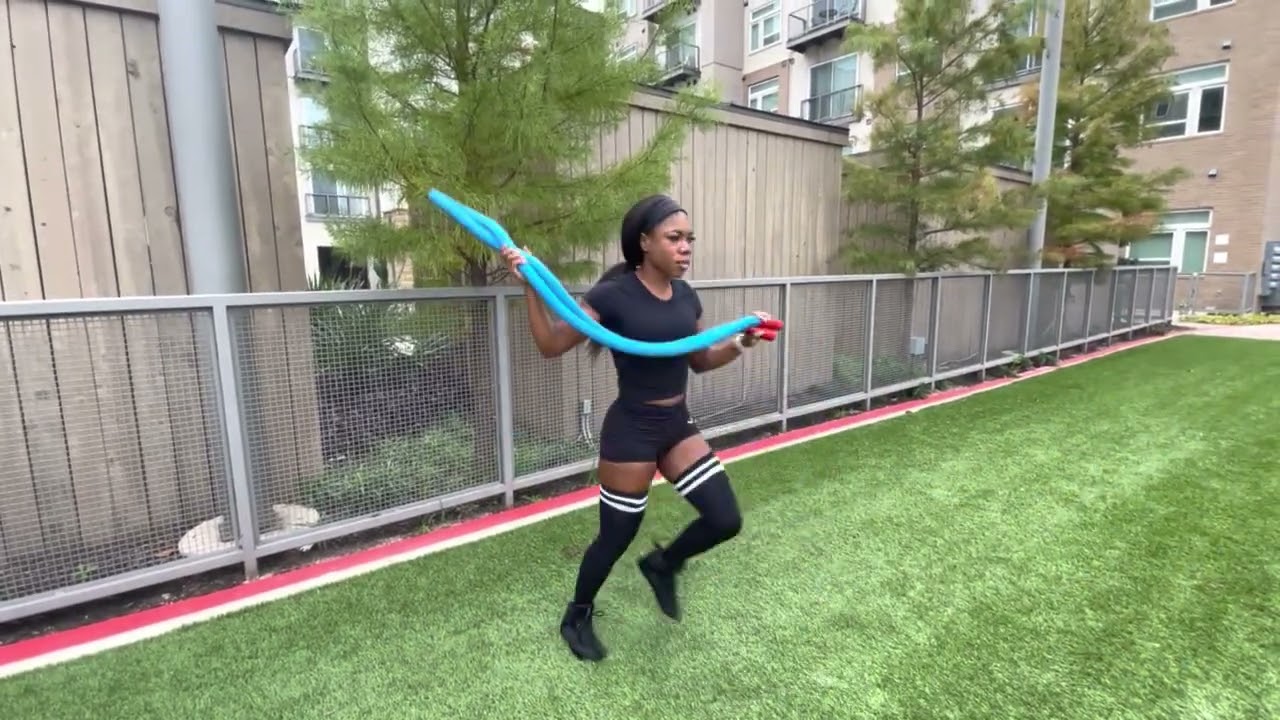 HYPERWEAR | HYPER ROPE JUMP ROPE | WEIGHTED JUMP ROPE SWEEP WITH A STEP