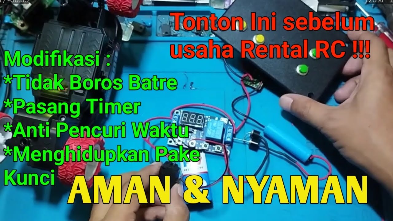 Modif Mobil Rc Untuk Rental !!! #rentalrc #modifmobilrc #timerdigital  #mobilremotcontrol