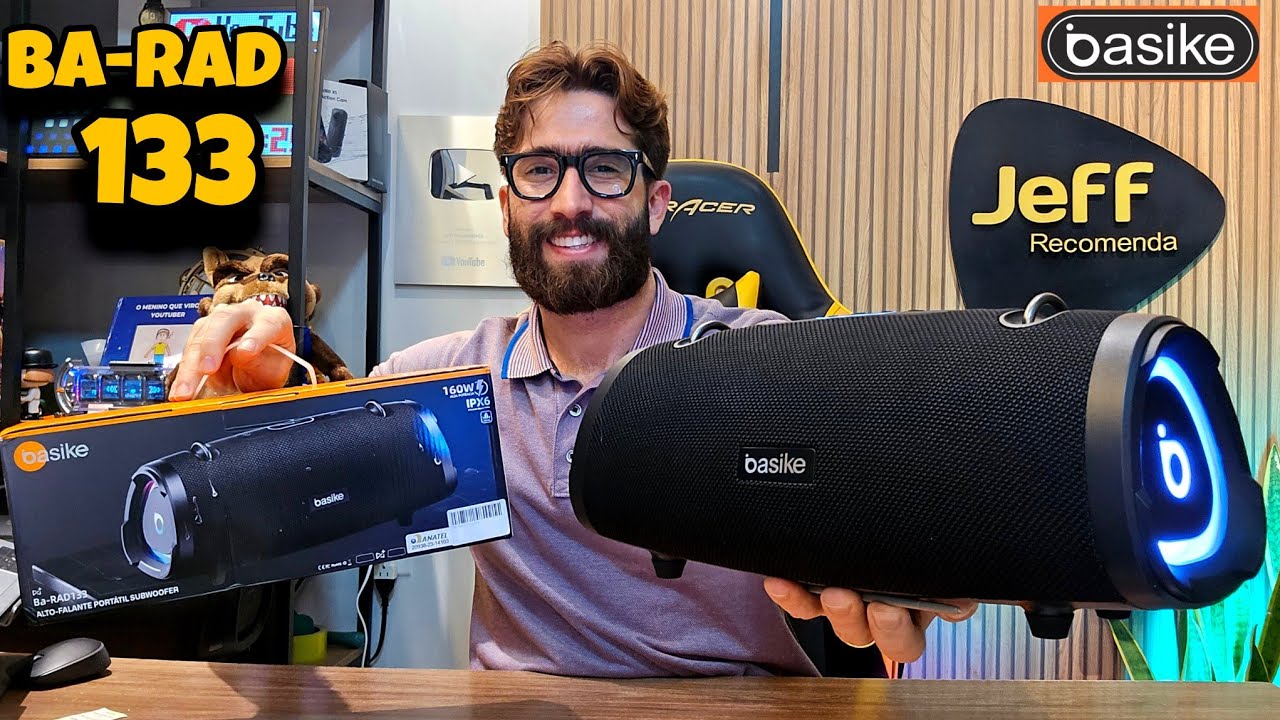 BASIKE BA-RAD 133 160W RMS IPX6: ESSA CAIXA DE SOM É FANTASTICA! (UNBOXING)