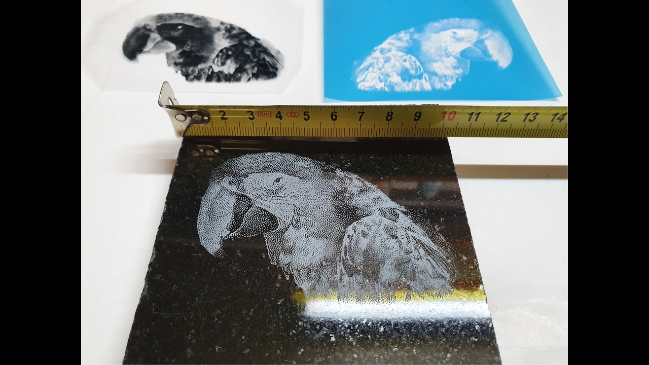 Abrasive Imaging Fotogravur mit SR3000 und Erstellung eines Jarvis Halbtonrasters mit CorelDRAW 2019