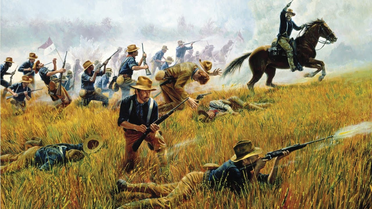 ROUGH RIDERS. Roosevelt's Cowboy Regiment, and their Immortal Charge Up San Juan Hill.