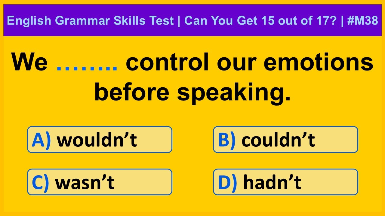 English Grammar Skills Test | Can You Get 15 out of 17? | Siriz #M38