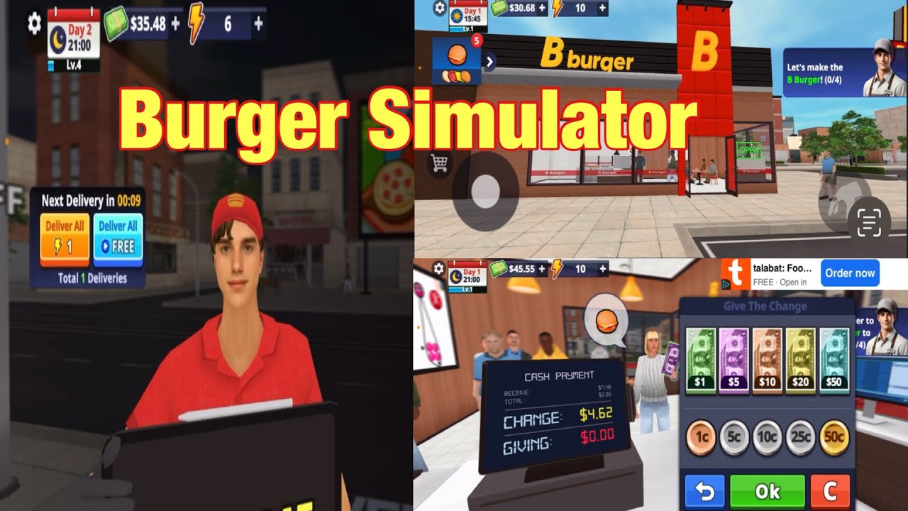 Plying Burger Simulator Games At First Time | Burger Simulator Episode 1