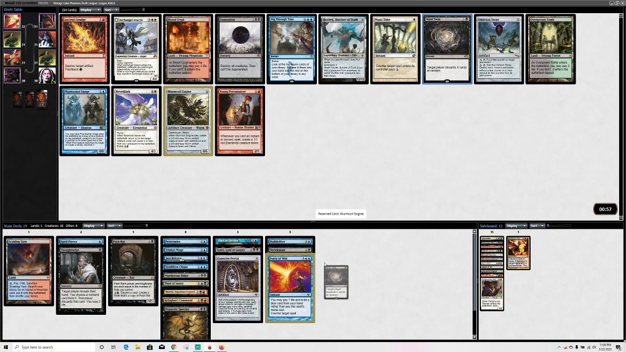 Blue Black Control - Vintage Cube Draft #2 | MTGO 2020