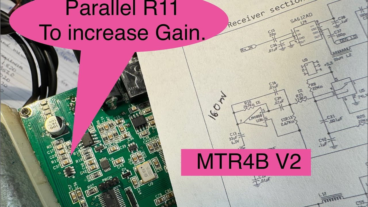 MTR4B V2 - Experiment to Increase the Audio Gain #hamradio #qrp 