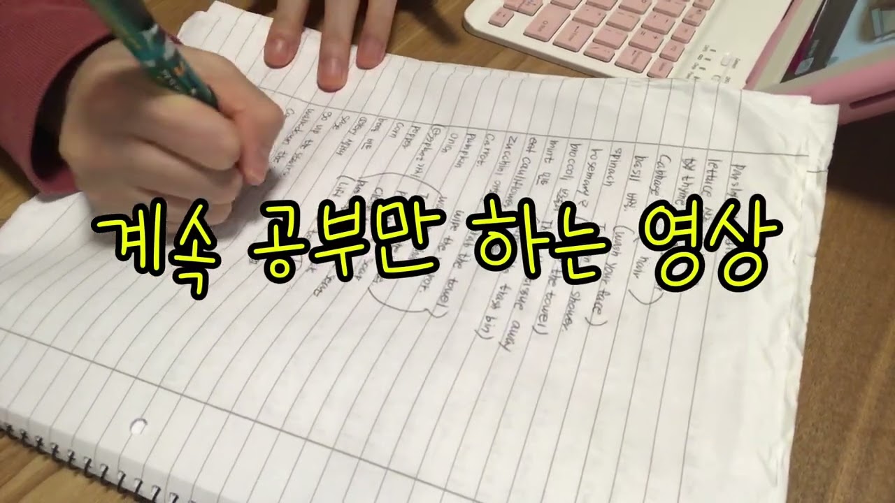 계속 공부만 하는 영상 