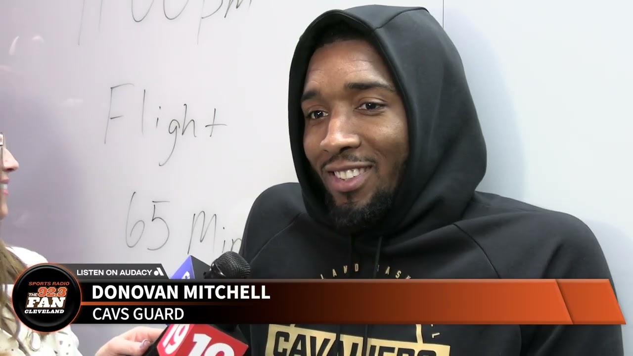 Donovan Mitchell reacts to Cavs 112-84 win over the Nets that saw him score 17 points with 5 assists