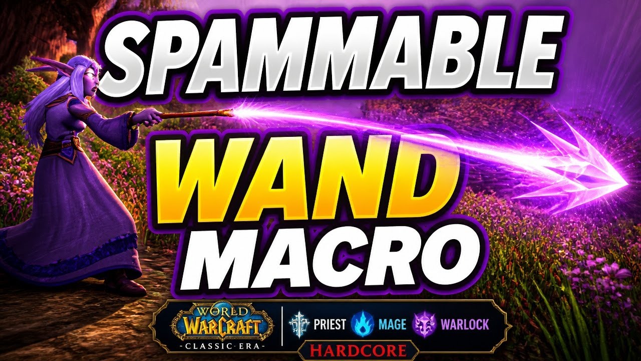 SPAMMABLE Wand Macro | WoW Classic Era & WoW Hardcore | Priest, Mage & Warlock