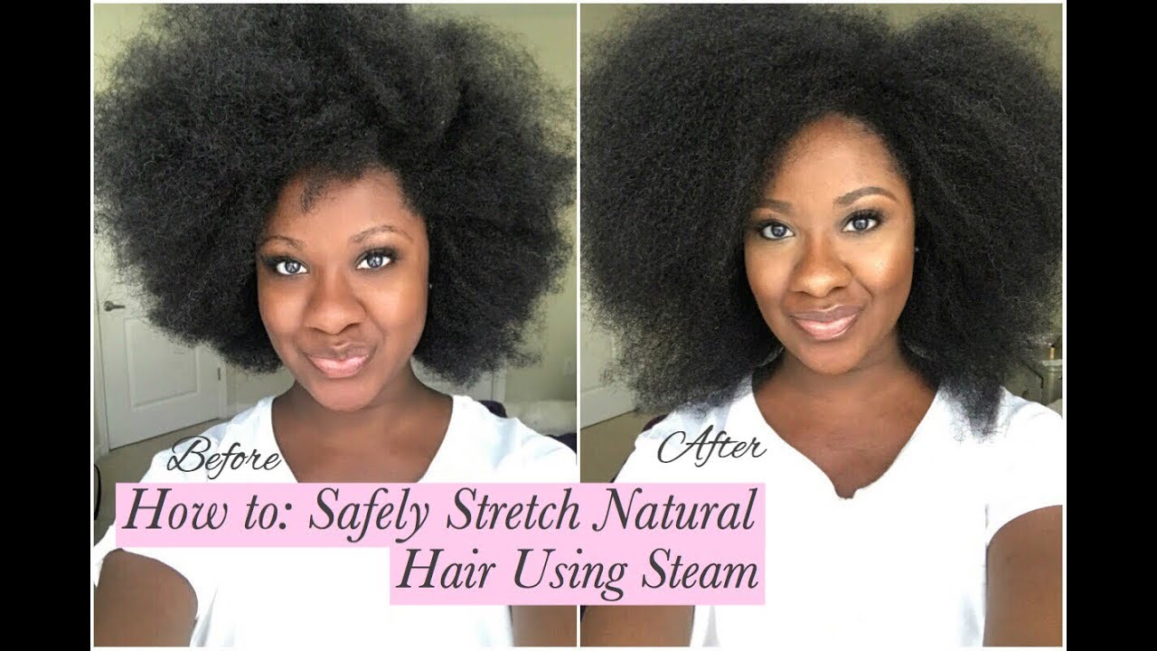 HOW TO: SAFELY Stretch THICK KINKY (TYPE 4) Natural Hair Using Steam
