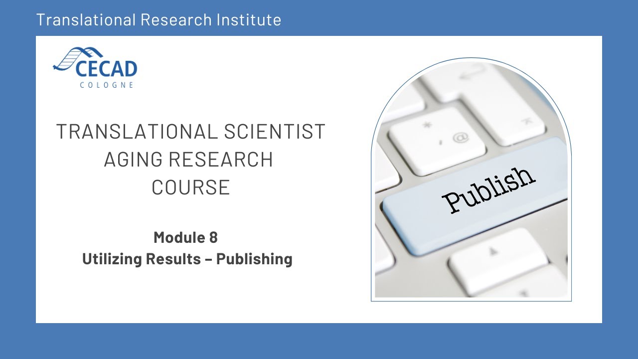 TSAR Online Course: Module 8 Utilizing Results – Publishing