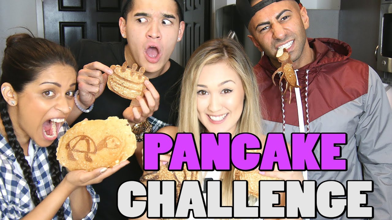 PANCAKE ART CHALLENGE! ft. SuperWoman | FouseyTube | LaurDIY