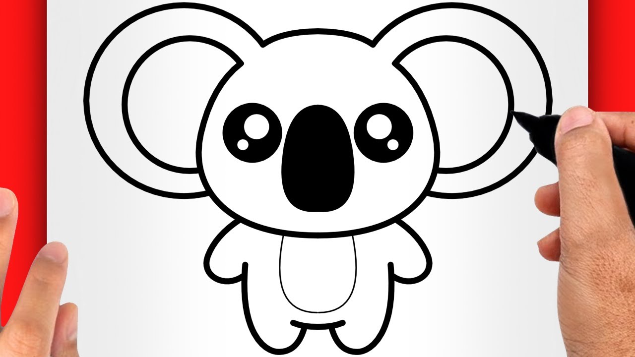 HOW TO DRAW A KOALA DRAWING STEP BY STEP FOR BEGINNERS (EASY AND SLOW)