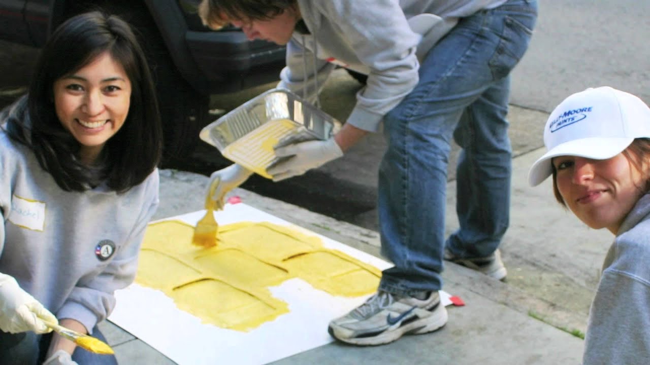 Bay Area LISC AmeriCorps Helps Paint Yellow Brick Road to Safety