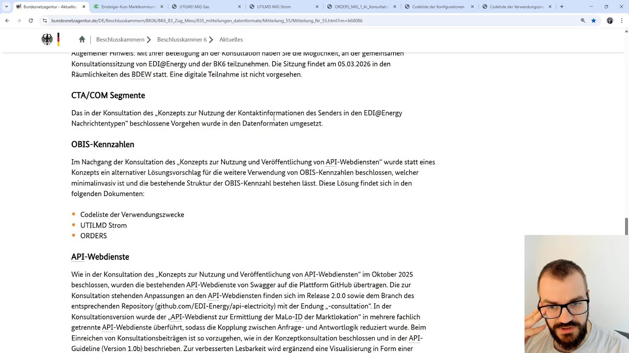 EDI-Konsultation zum Oktober 2026
