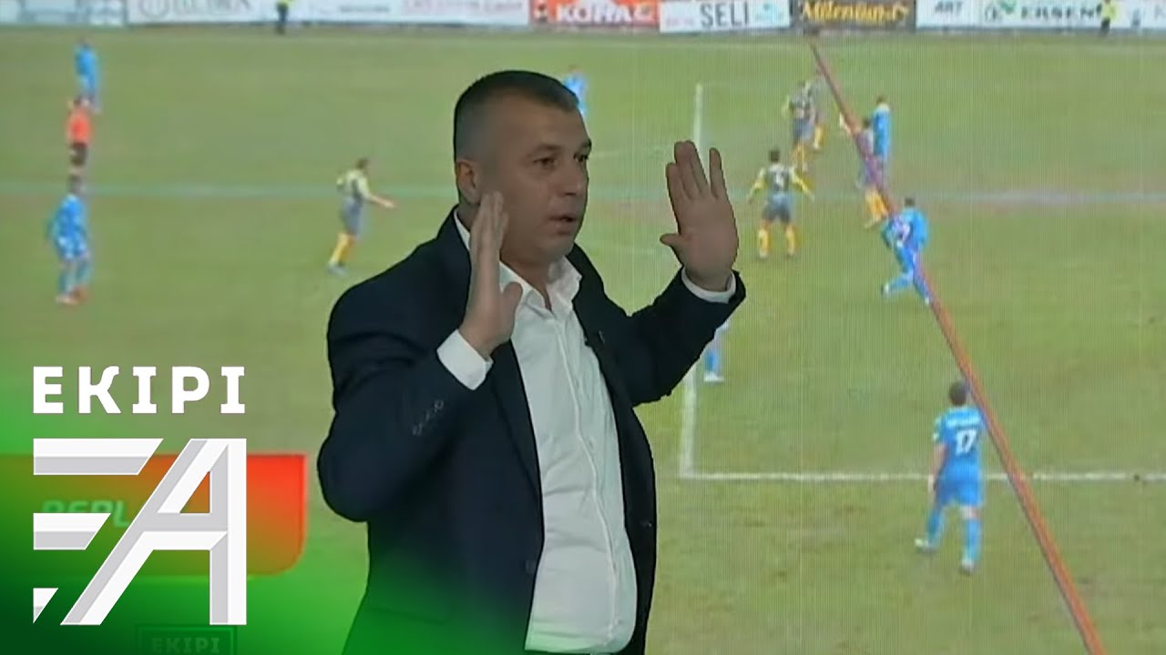 Batatina e Statovci ngriten në këmbë duke reaguar për vijën e VAR-it, në stadiumin e Merdarit
