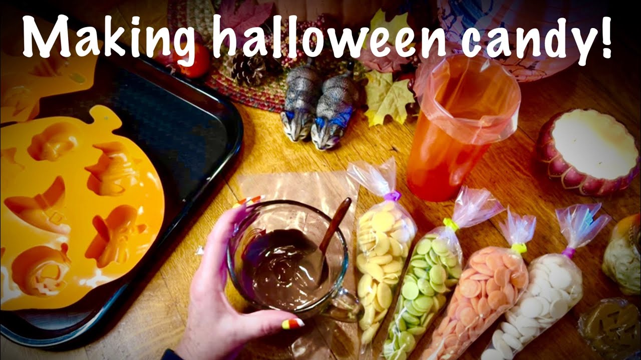 ASMR Making halloween candy with molds (Soft Spoken only) Learn with me as I go. Instructional.