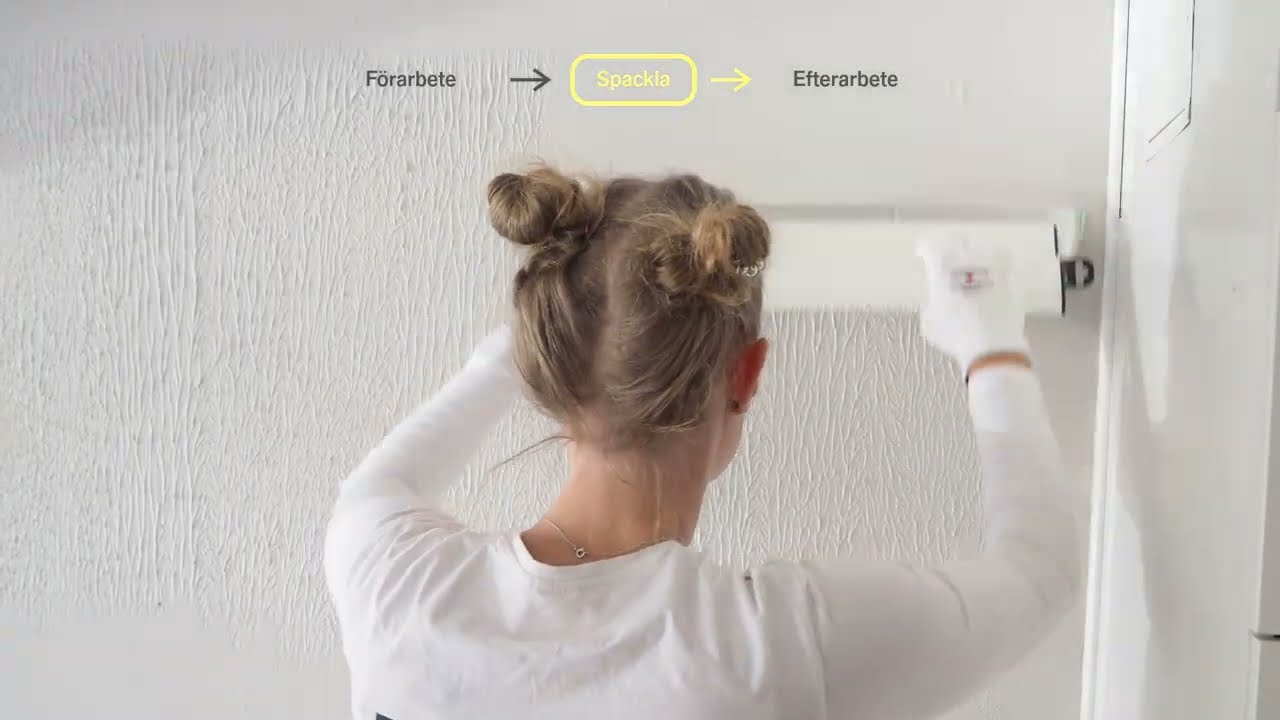 Rullspackla vägg: steg-för-steg instruktioner