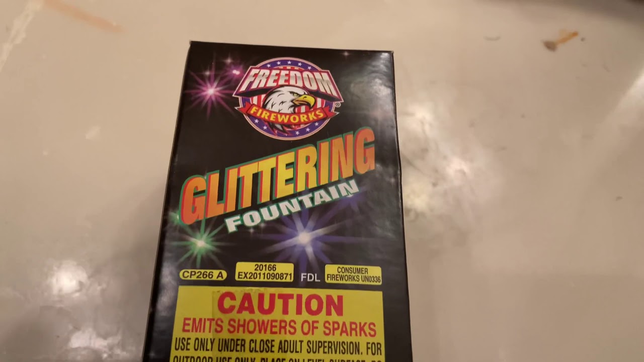 Glittering Fountain Fail (Fireworks in the wind)