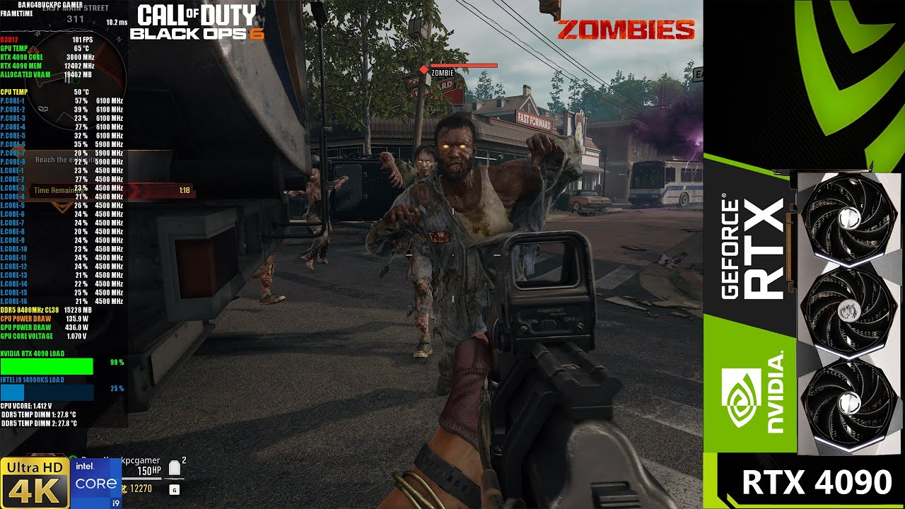 Call Of Duty Black Ops 6 Zombies Ultra Settings 4k | RTX 4090 | i9 14900KS