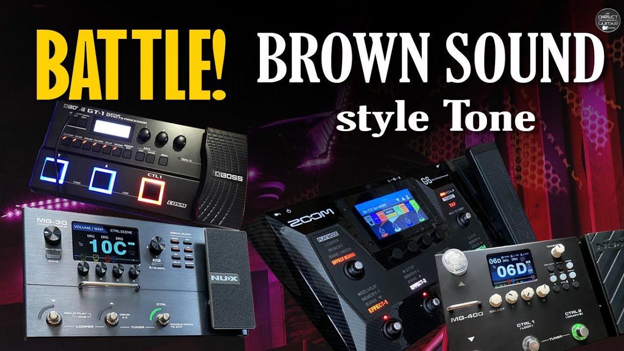 Battle! Boss GT1, Nux MG30, Zoom G6, Nux MG400 EVH-Inspired Brown Sound
