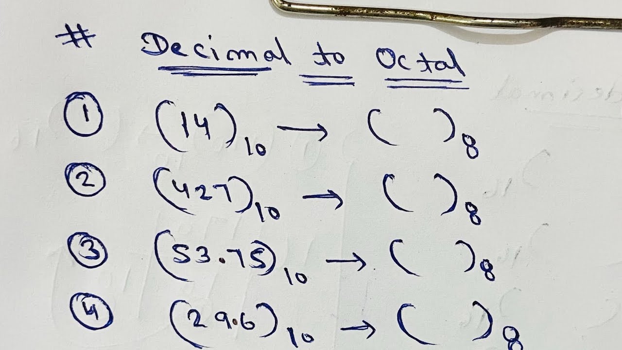 Decimal to Octal Conversion || Number System 2023 || Best method to solve conversion Number System