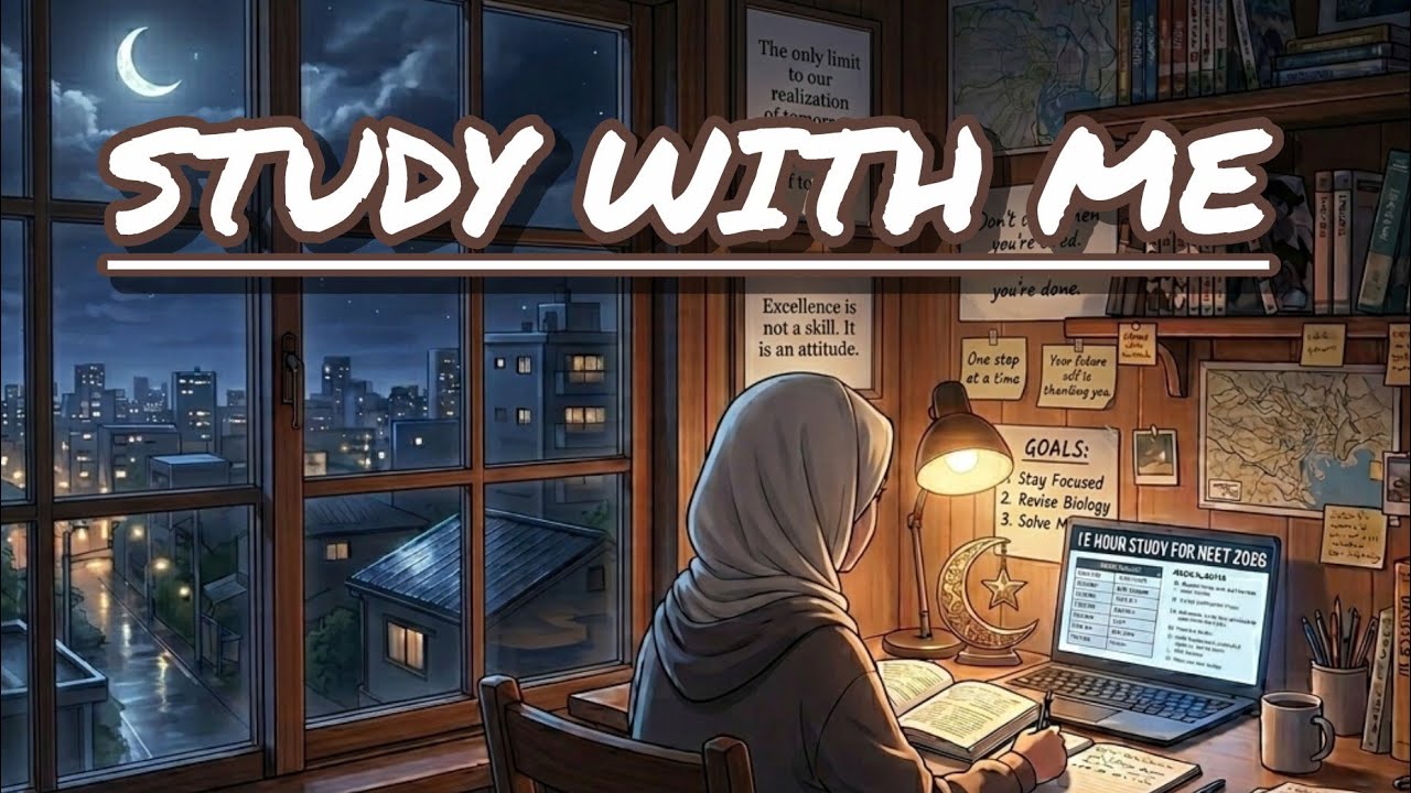 9 HOURS STUDY | RAMADAN DAY 20 | NEET 2026 | Consistency🔥| 🩺👩‍⚕️ #studywithme #youtube #neetug