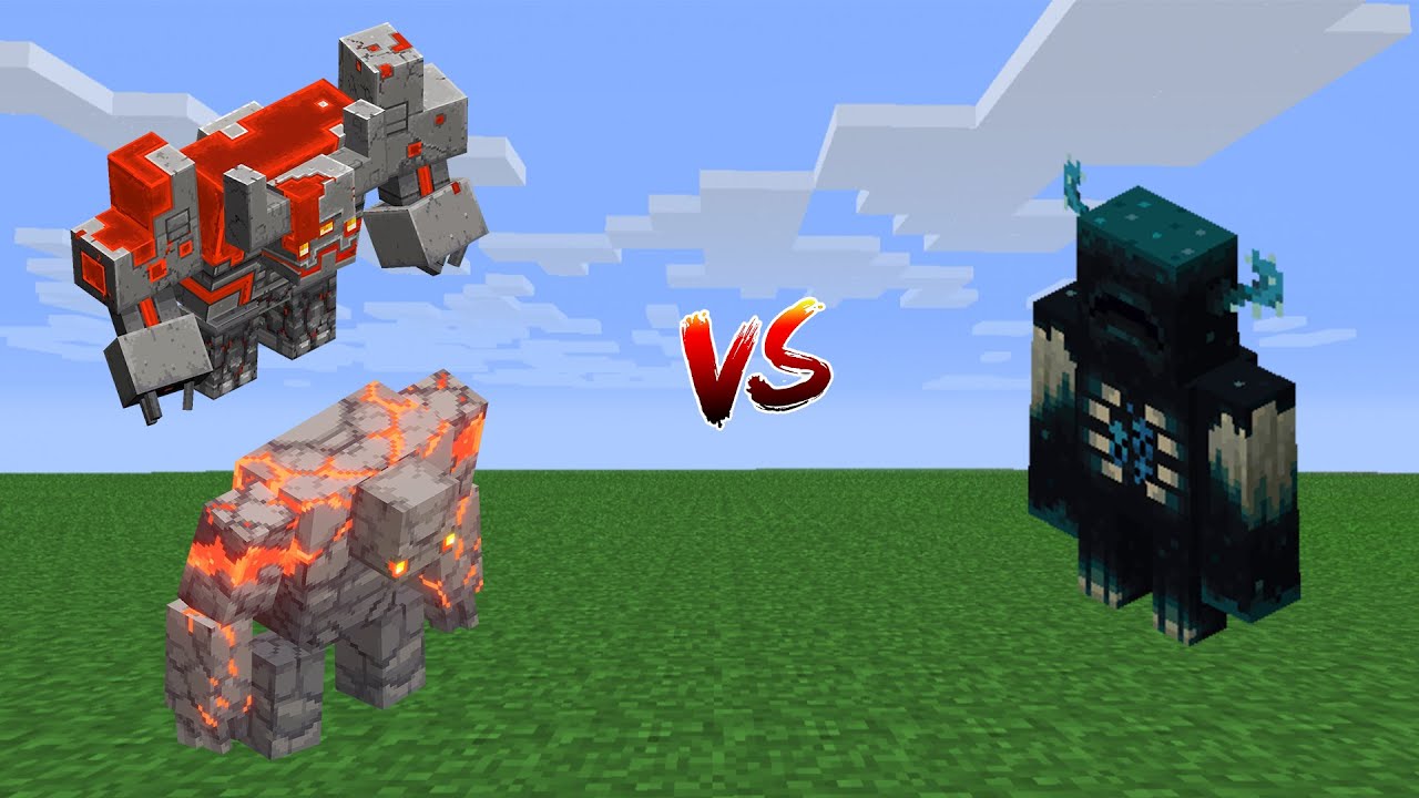 Redstone Golem and Monstrosity VS Warden Mob