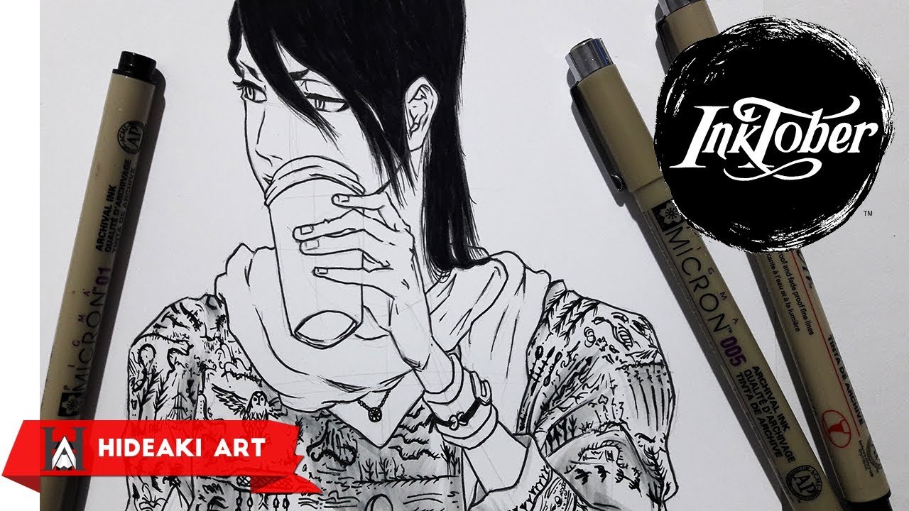 Speed Drawing Byakuya Kuchiki || Bleach || INKTOBER Day 2