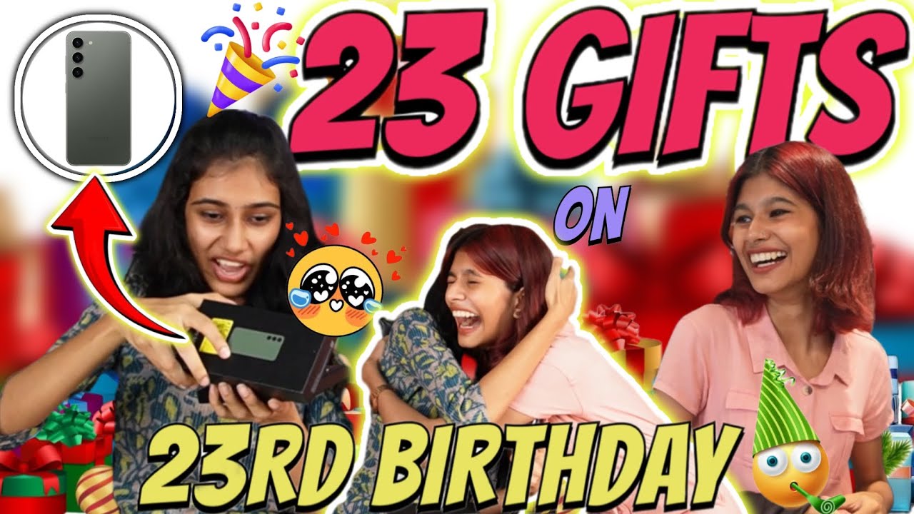 CHECHIYUDE 23RD BIRTHDAYKK 23 GIFTS🥳🎁 | Reaction😭 | Samsung Galaxy S23🤩 | thejathangu😉