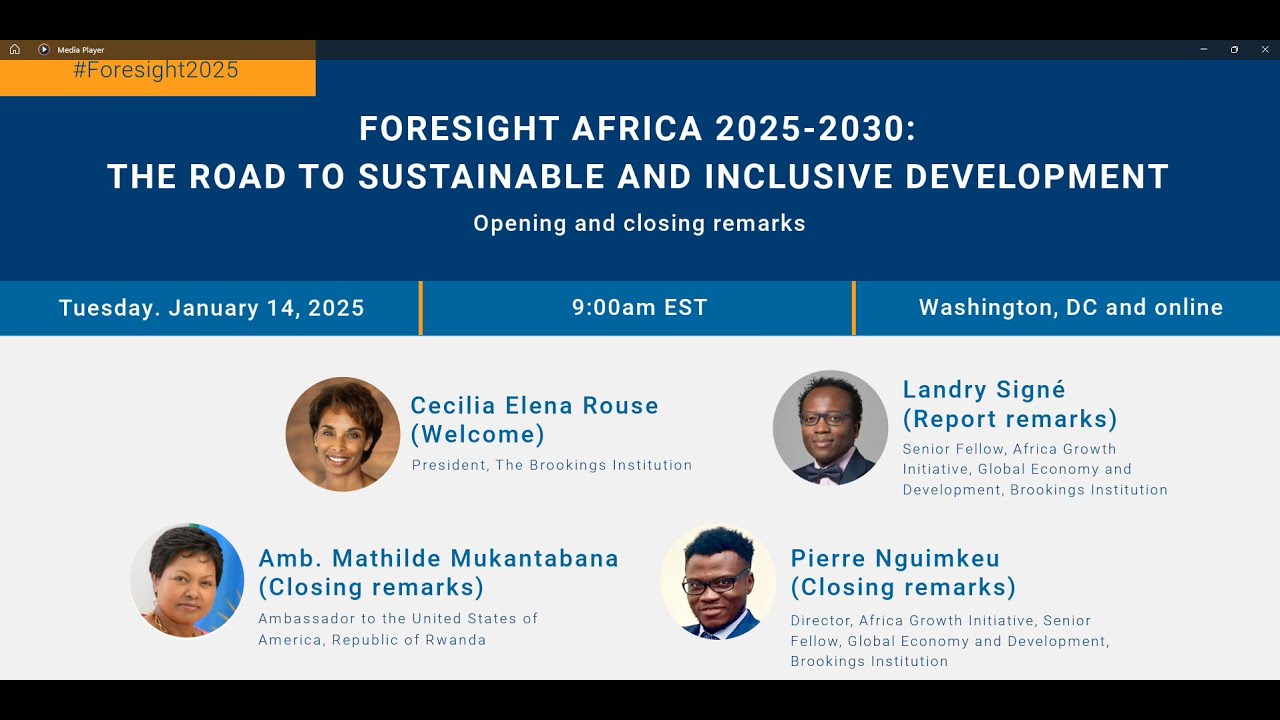 Foresight Africa 2025-2030: The road to sustainable and inclusive development