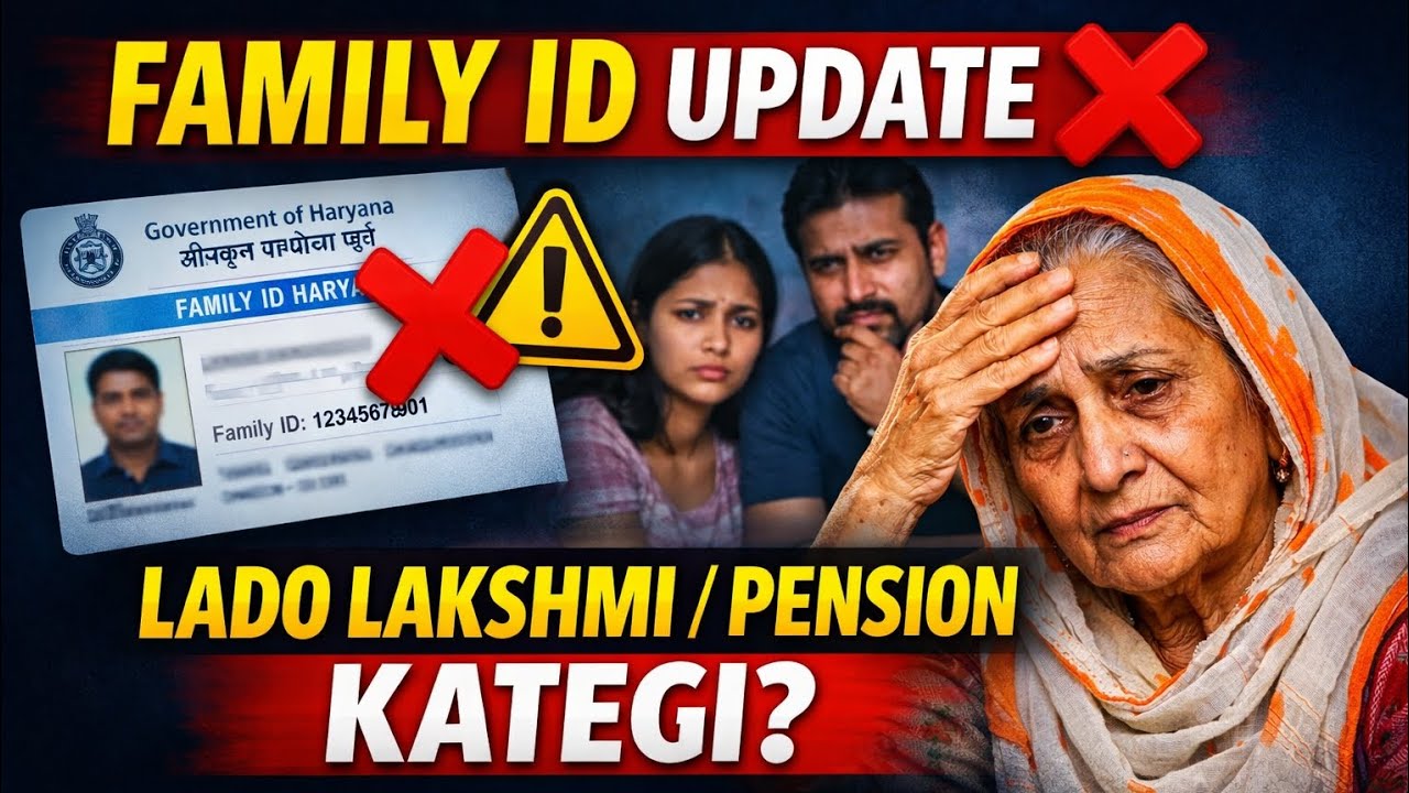 हरियाणा फैमिली आईडी में बड़ा बदलाव | लाड़ो लक्ष्मी योजना और पेंशन कटेगी?
