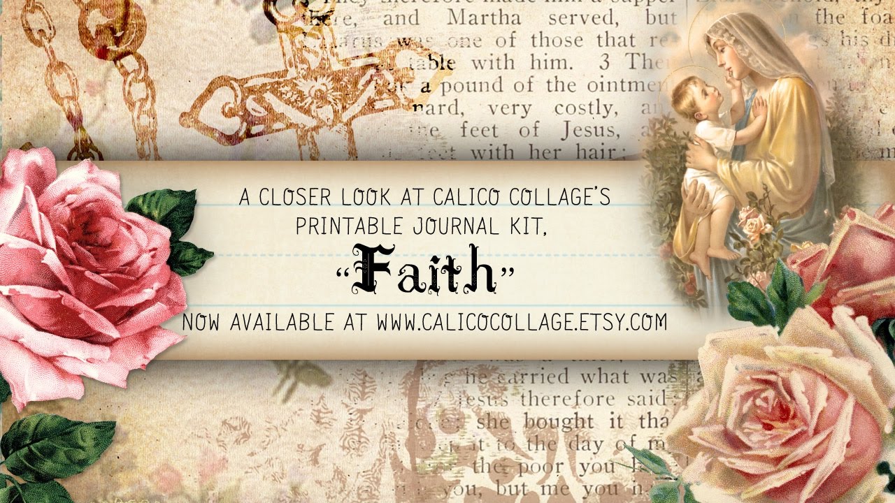 Faith Printable Journak Kit | Calico Collage | Prayer Journal