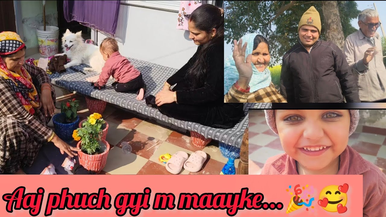 Bhai aaya lene..bacho k sath gyi m mayke🥰🥰