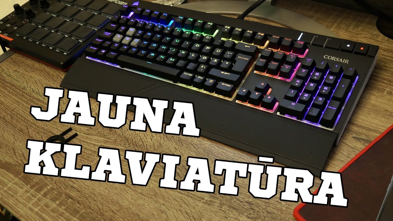 KLUSĀKĀ MEHĀNISKĀ KLAVIATŪRA (UNBOXING) | corsair strafe rgb cherry mx silent