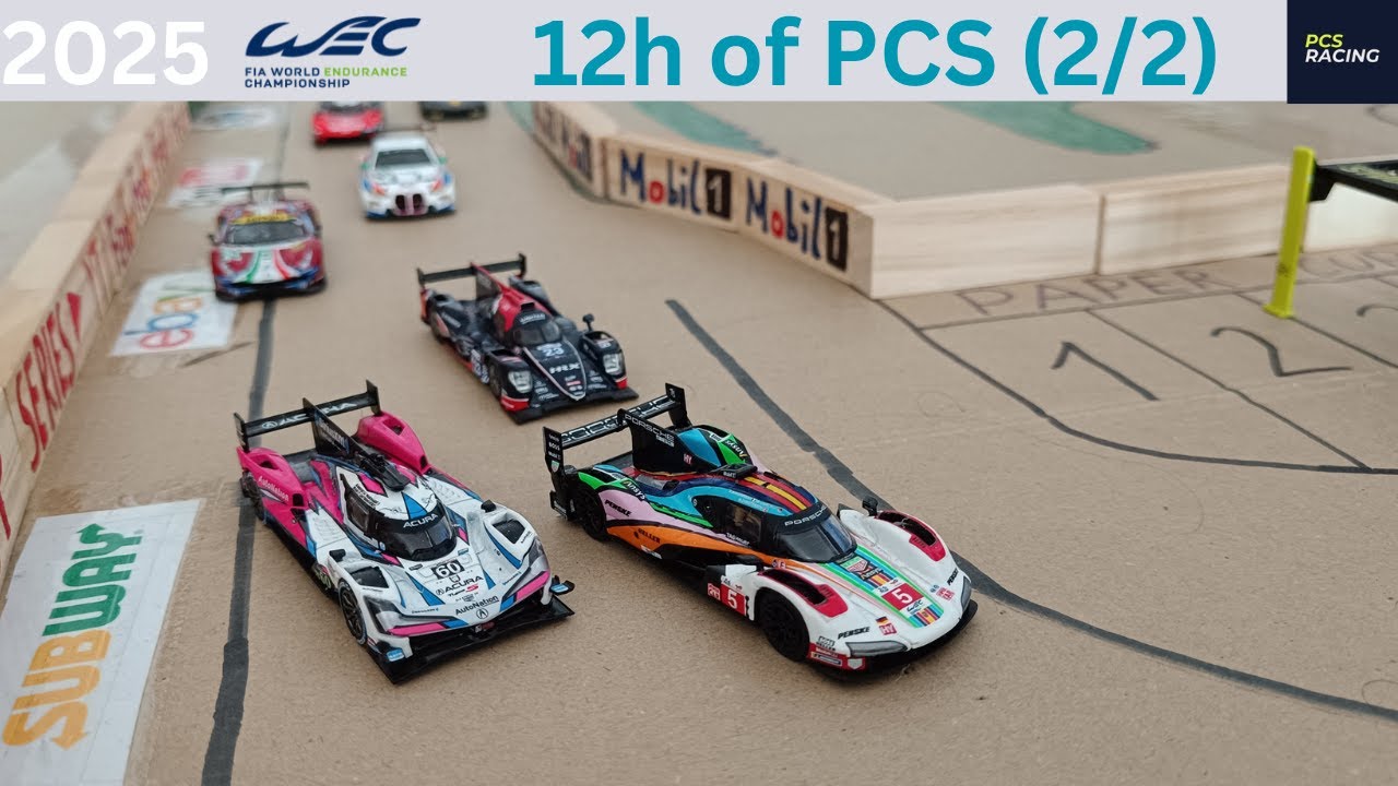 WEC 12h of PCS | Hours 7-12 | 2025 PaperCup WEC Stop Motion Season