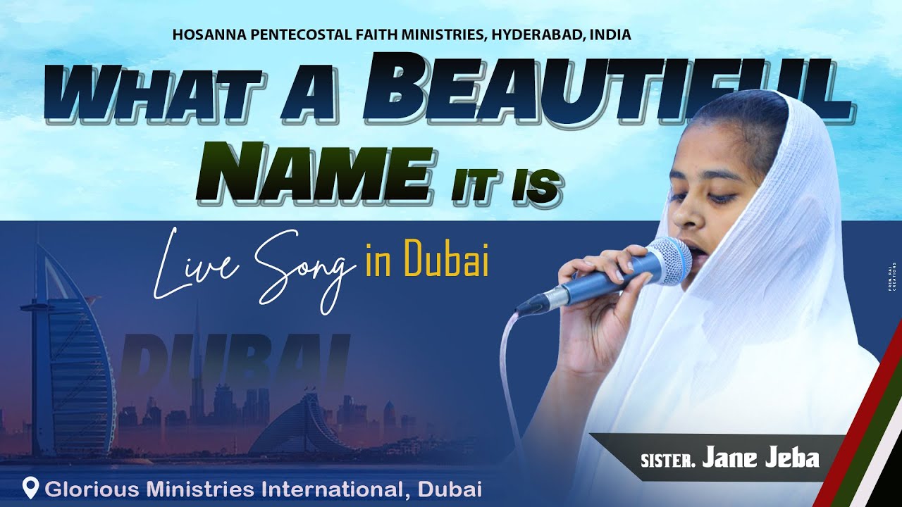 What A Beautiful Name - Hillsong Worship || Live Song || Sister Jane Jeba || Dubai || HPFM