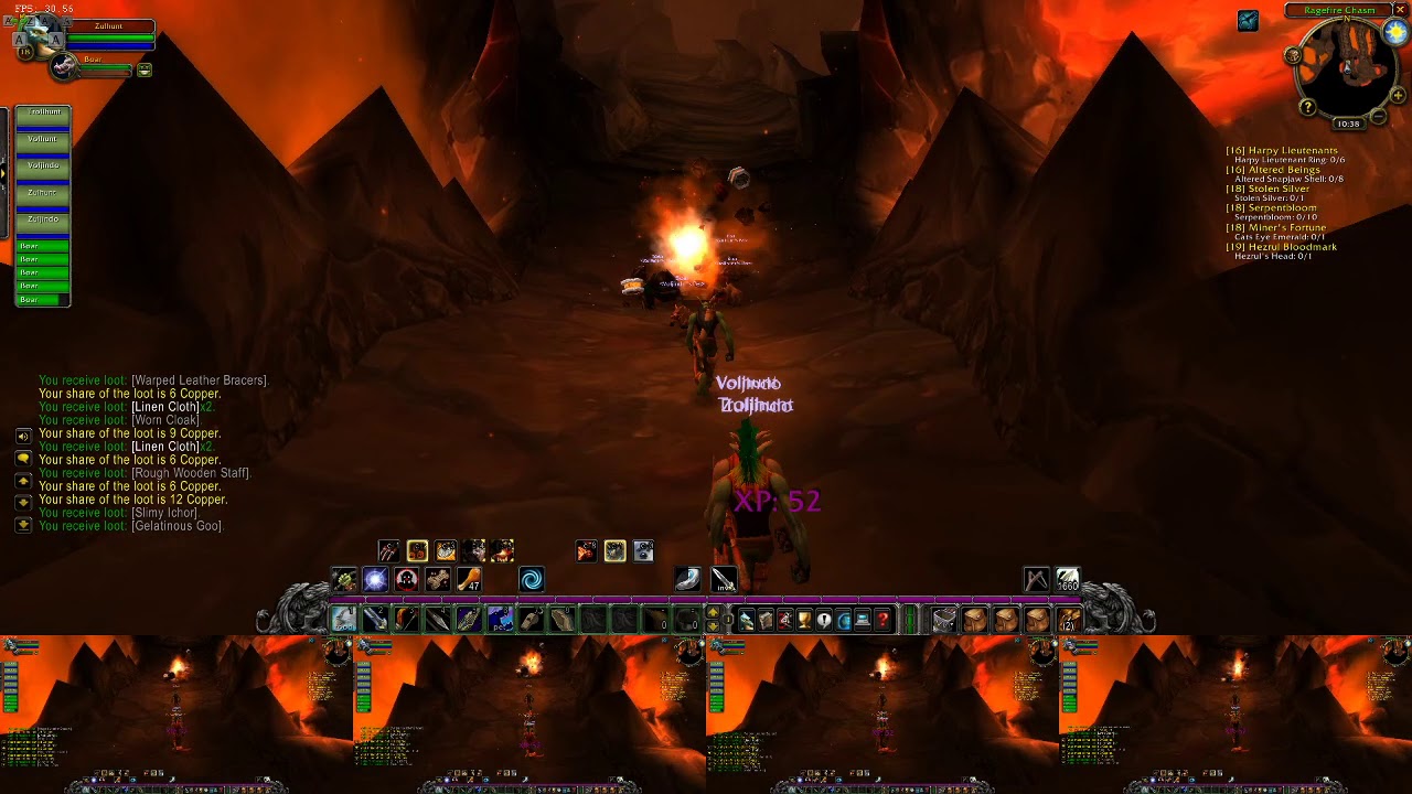 Ragefire Chasm - Multibox 5 Hunters wow classic