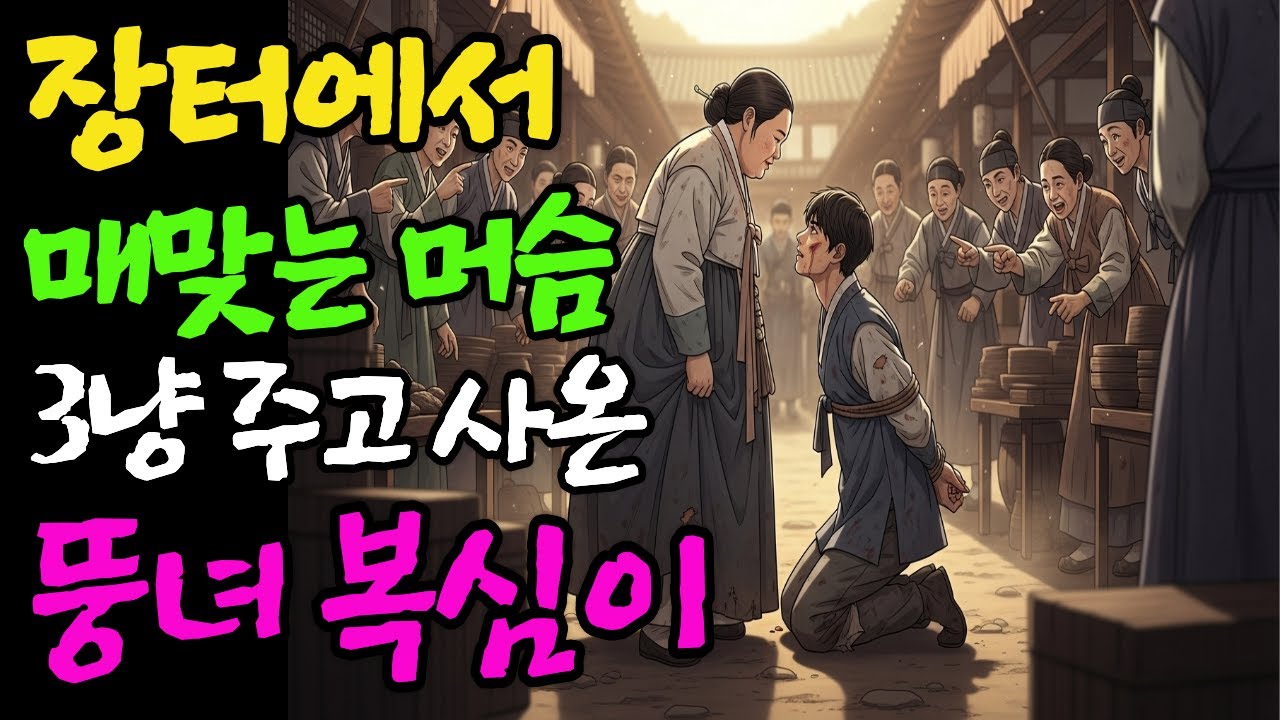 장터에서 매맞는 머슴전재산 3냥 주고 사온뚱녀 복심이/야담.민담.전설.설화.옛날 이야기.오디오북.수면동화.조선이야기.조선야담.조선로맨스