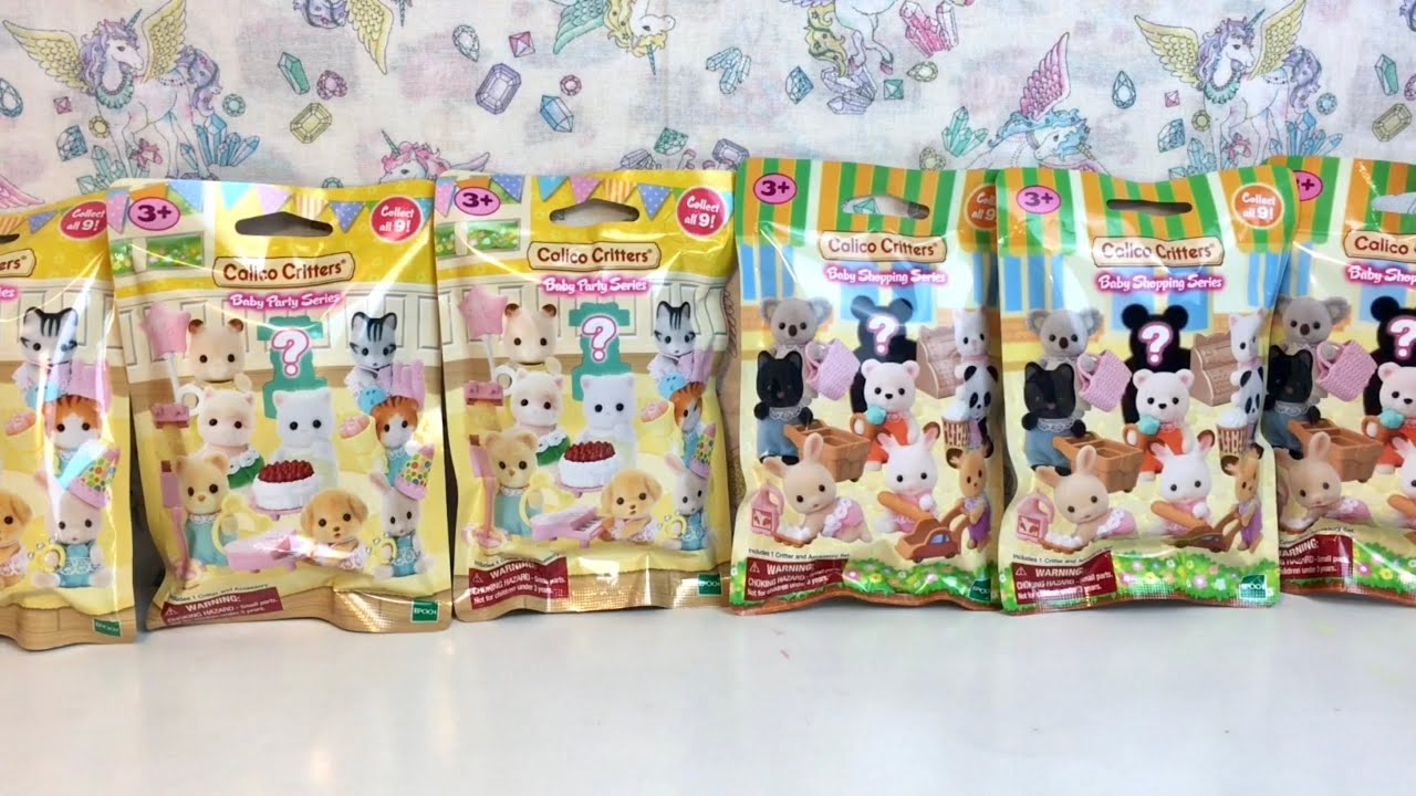 Calico Critters Blind Bags Baby Birthday Party & Shopping Series Sylvanian Families Unboxing