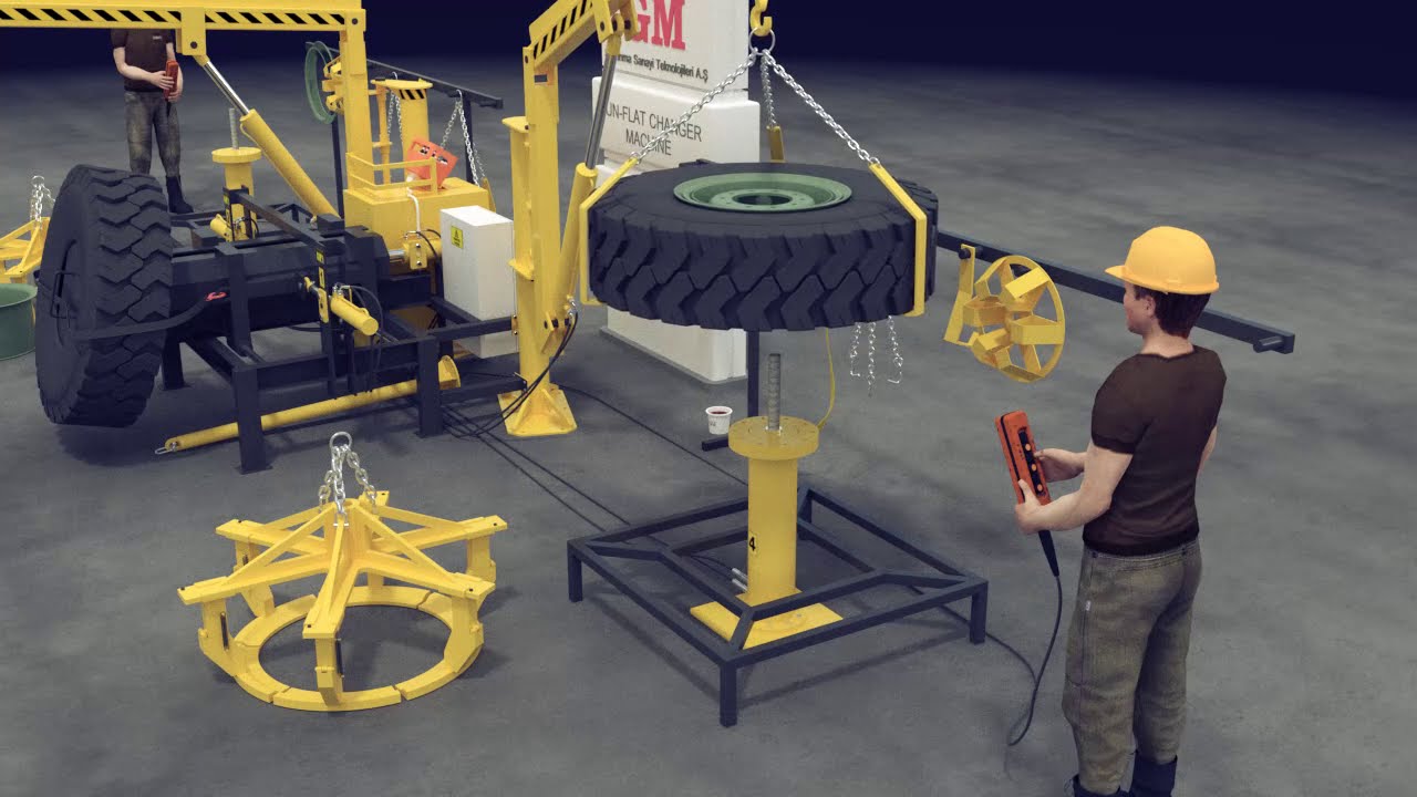 Run Flat Changer Machine | Double Workshop Model for Goodyear & Michelin Tires | GM Defensive