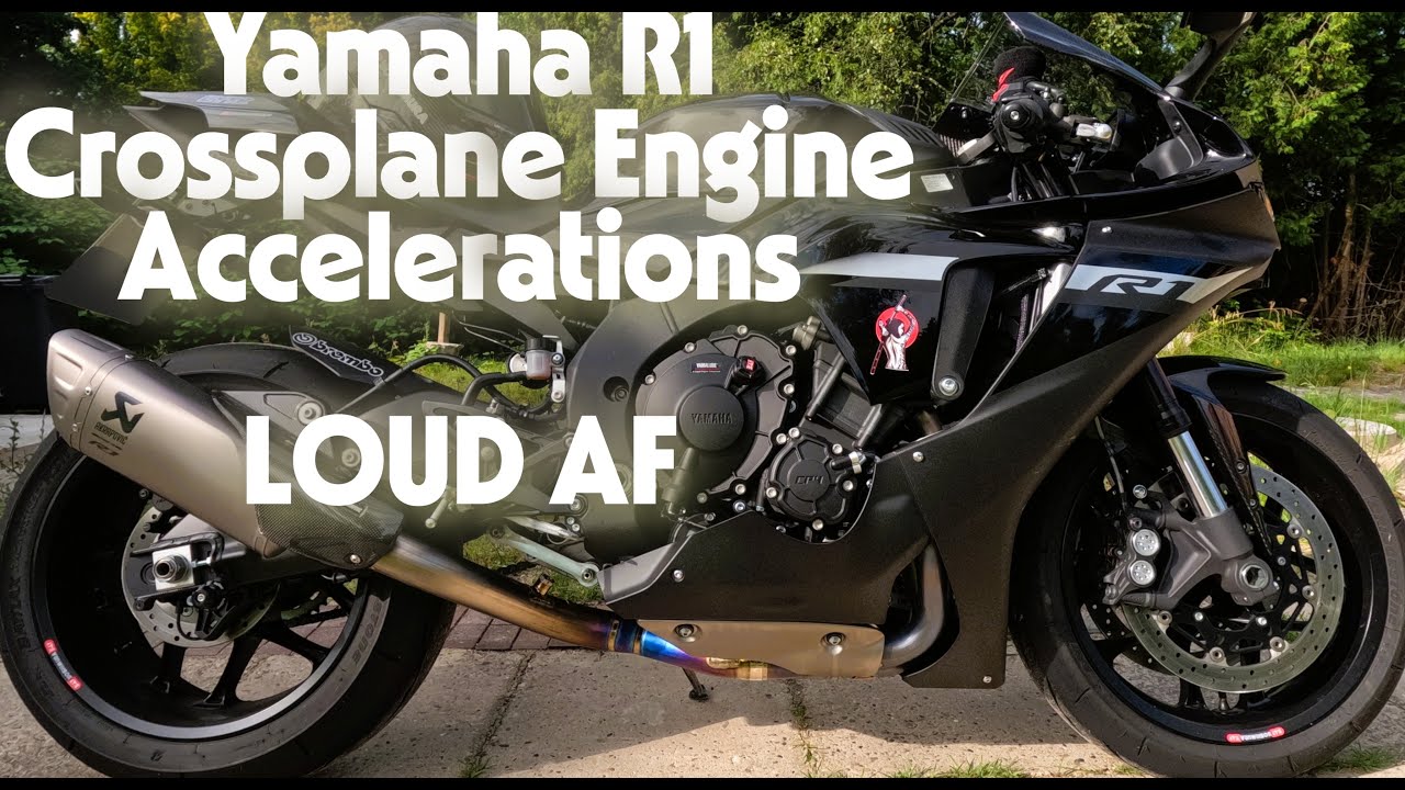 Yamaha R1 2025 Akrapovic Full Titanium System Raw Exhaust Sound LOUD Crossplane Banger Accelerations
