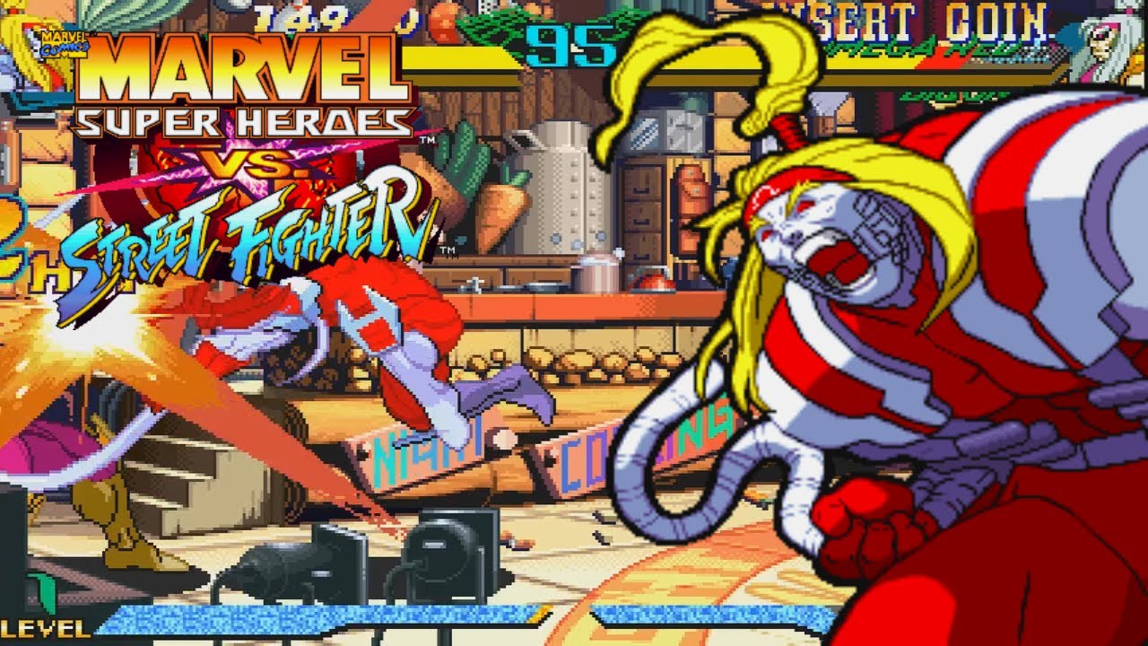 (Old) Omega Red Playthrough - Marvel Super Heroes vs. Street Fighter [ARCADE][HD]
