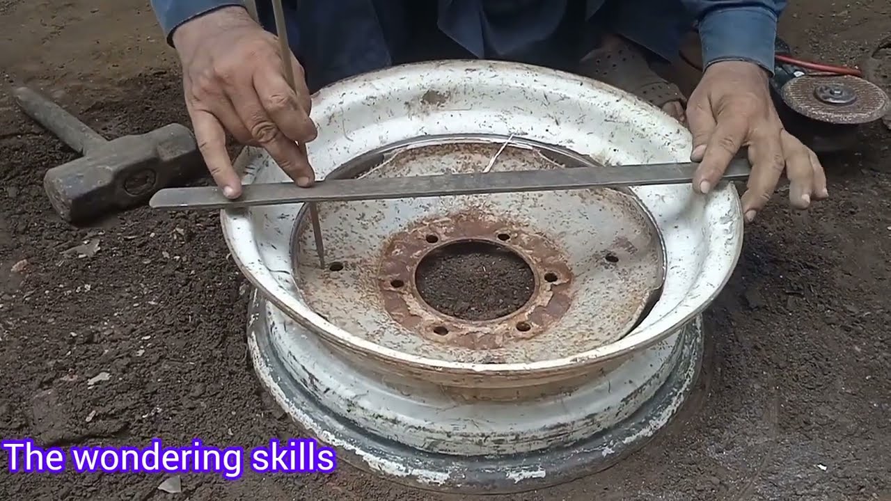 Amazing Technique of Repairing AllOY Rim||Alloy Rim Restoration||The Wondering Skills