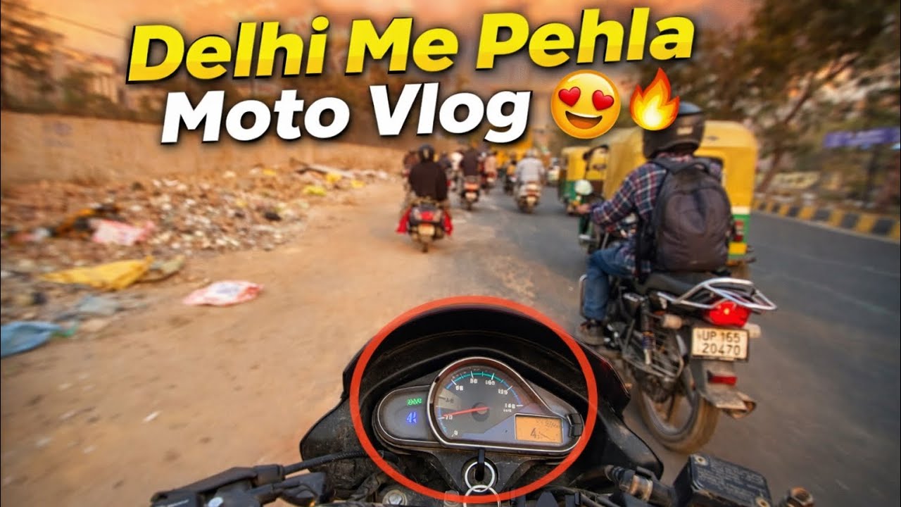 Delhi moto vlog street food vendors visit ❤️ ￼