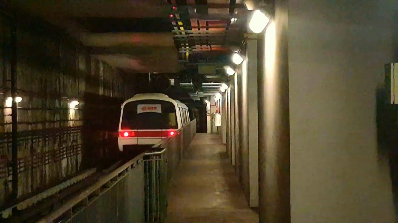 SMRT NSL C151C [Car 3723-3724] Set 723/724 Horn And Trainspotting At NS28 Marina South Pier