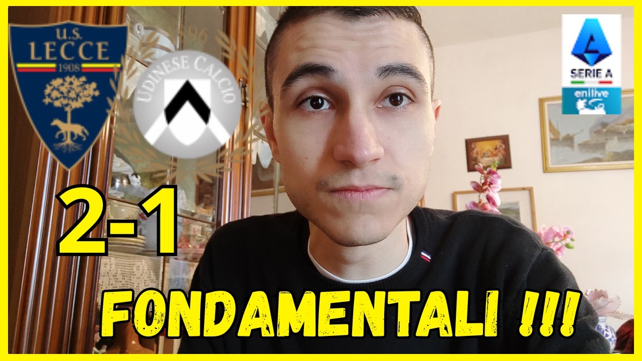 LECCE - UDINESE 2-1 IL LECCE MANDA IN B (PER ORA) LA FIORENTINA !! 😱