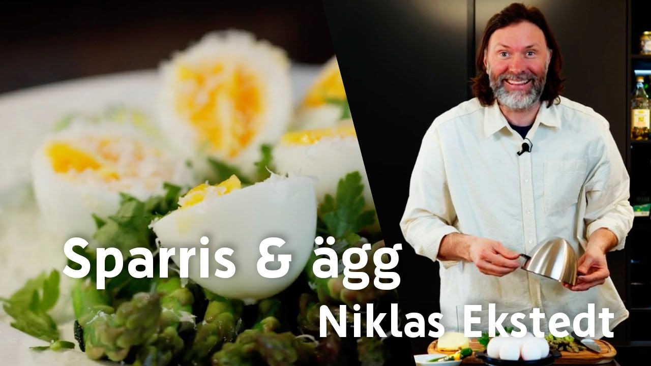 Chilisparris med l&ouml;skokta &auml;gg &ndash;&nbsp;recept av Niklas Ekstedt