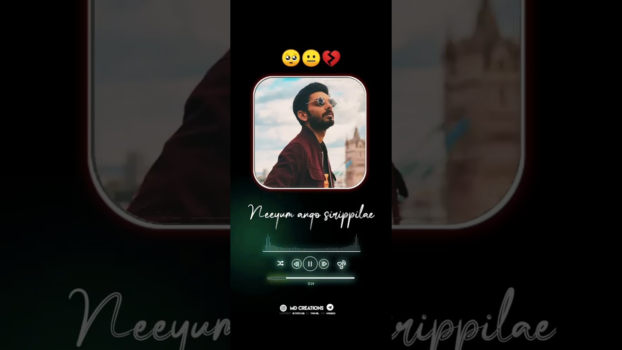 🥺kanave kanave song lyrics💔status #anirudh #kanavekanave #mdcreations #shorts